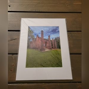 8x10 photo of the Sheldon Church Ruins